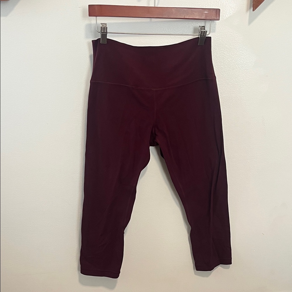 Lululemon Align Cropped Leggings Size 8 Maroon